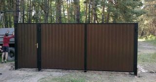 Купить распашные ворота из профнастила Севастополь, цена от 2773 руб.